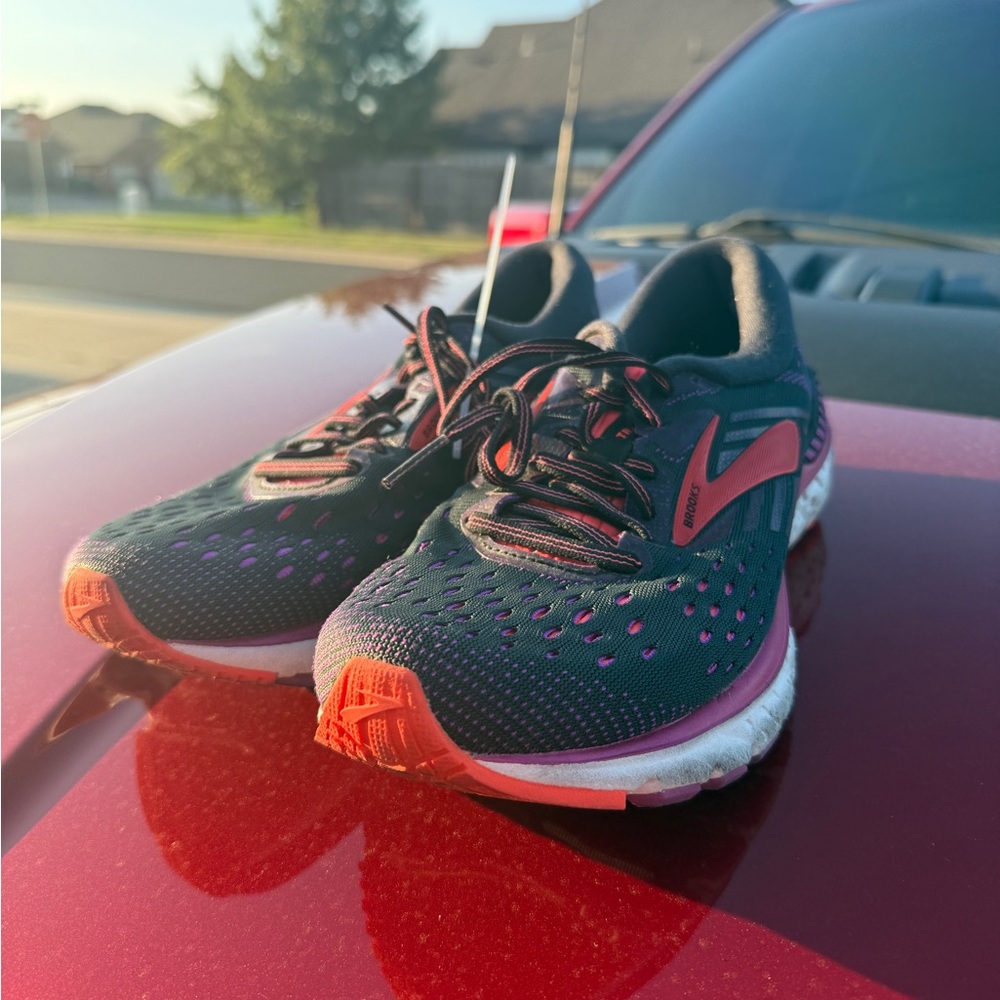 Brooks Black and Pink Athletic Shoes